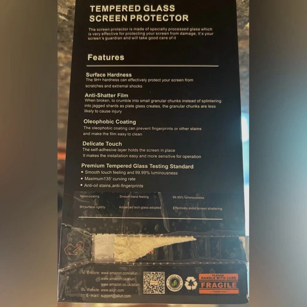 Tempered Glass Screen Protector for iPhone OPEN BOX
